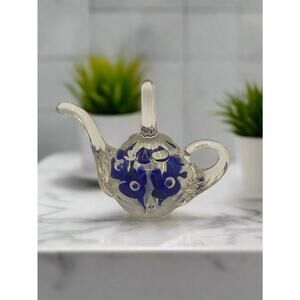 Vintage Joe Rice St. Clair Cobalt Blue Teapot Ring Holder
